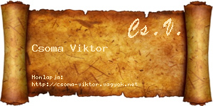 Csoma Viktor névjegykártya