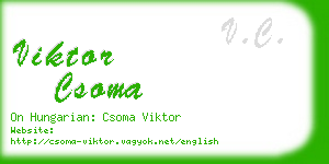 viktor csoma business card